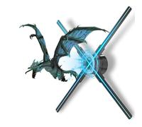 3D Holographic Fan Display with LED Lamp Beads for HD Advertising, Ideal for Exhibitions, Shopping Malls, and Theaters, Includes Built-In Memory