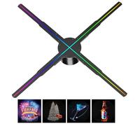3D Holographic Fan Projector Advertising Intelligence Display WiFi Projector 19.17“ Hologram LED with Remote and Bluetooth Massive Material Library