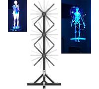 3D Holographic Fan Projector, LED Light Advertising Machine for Events and Exhibitions, 1X3 Video Wall with Hologram Display