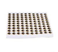3D Holographic Fishing Lure Eyes Compatible with For Fly Tying, Soft Molded Sticky Fish Eye Stickers in 6mm 8mm 10mm 12mm, Lifelike Reflective Tackle(6mm Gold)