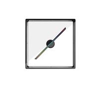 3D Holographic Projection Wall-mounted Naked Eye Led Fan 8G TF LED Sign Holographic Lamp Player (Color : Gray frame)