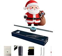 3D Holographic Projector - Rotating LED Fan with App Control for Christmas, Halloween & Seasonal Home Decor