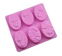 3D Honeycomb Silicone Soap Fondant Mould 6 Holes Cake Muffin Mold Pudding Cupcake Candle Baking Tray Mold for Birthday Wedding Making Jelly Pudding Cookies Chocolate