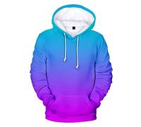 3D Hoodies Men's Women Zipper Sweatshirts Colourful Gradient Hoodies Mens Solid Color Hooded Rainbow Top