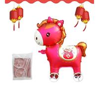 3D Horse Balloons with Wheels - Foil Walking Balloon for Birthday and Party | Self-Standing Decoration for Kids, Garden-and-Home | Fun Toy for Celebrations