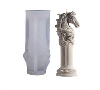3D Horse Statue Silicone Scented Candle Mold, Classical Sculpture Molds, Roman Horse Sculpture Design for Cake Decoration, Resin Crafts