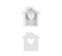3D House Silicone Molds for Resin Heart House Shaped Mold Scented Making Cake Decorations Baking Tools Handmade