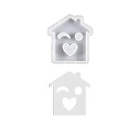 3D House Silicone Molds for Resin Heart House Shaped Mold Scented Making Cake Decorations Baking Tools Handmade
