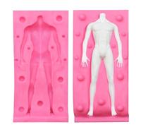 3D Human Body Silicone Clay Mold, Large Human Sculpture Polymer Mold Full Body Mold for Polymer Clay Craft (Large Man Body)