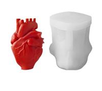3D Human Heart Cake Mould - Realistic Anatomical Silicone Mould | Easy Release Crafts Maker for Candle Casting, Muffin Cupcake Topper, Dessert Clay Soap Cement Resin Wax
