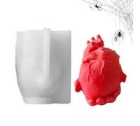 3D Human Heart Chocolate Mould, Realistic Human Heart Candles Mould - Versatile Creative Aid for Dessert Muffin Soap Modelling Clay