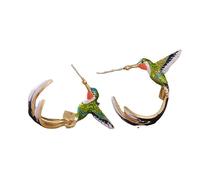 3D Hummingbird Earring Earrings Humming Bird Acrylic Rainbow Garden Animal Insect Honey Bee Bumble Hive Keeping Yellow Dripping Cottage Core Fungus Cap Wonderland Dangle Looking Glass Style Alice