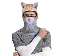 3D Husky Ski Cat Mask, Fashionable Helmet with Ears, Windproof & UV Protection Winter rts Mask, Animal Ski Mask for Outdoor Hiking Riding