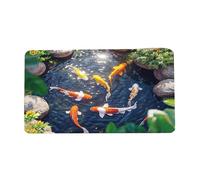 3D Illusion Carpet - Fishpond Pattern Optical Rug, Fun Home Decor Carpet, Visual Trick 3D Illusion, Birthday Halloween Thanksgiving New Year Party Eve Decoration | Entryway Living Room Bedroom Hallway