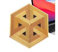 3D Illusion Fidget Hexagon | Quiet Sensory Cool Gadgets | Spinner Hexagon Fidget Toys for Adults,for Home School Classroom Daily Travel Study Work Kids Teens