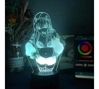3D Illusion Lamp Anime Zero Two 002 Darling in The FRANXX 3D Anime Lamp Led Illusion Nightlights Lighting Lamp led Night Light for Kids