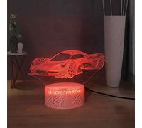 3D Illusion Lamp Led Night Light Creative Gift Lamp Fashion Ferrari Car Table Lamp RGB Multicolor Sleep USB Touch Desk Lamp Car Model Deco Lamp for Boys and Girls
