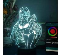 3D Illusion Lamp LED Night Light Darling in The FRANXX 02 Zero Two Anime Figure 16 Colors Changing Table Lamp for Child Girls Bedroom Decor Birthday Gift