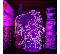 3D Illusion Lamp LED Night Light My Hero Science Himiko Toga Cross My Body Anime Night Sky Boku No Hero Science Lamp for Home Decor