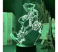 3D Illusion Lamp LED Night Light with The Effigy of The Kingdom of The Hearts Sorta Decorative Gift Indoor Lighting Ideal for The Bedroom Or As A Christmas Children's Room Boy Girl Gift Birthday