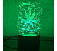 3D Illusion Lamp, Marijuana Cannabis Weed Pot Leaf Night Light with 7 Colors Changing,Room Decoration, Gifts for Children