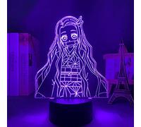 3D Illusion Lamp Mood Led Night Light Demon Slayer Nezuko Anime for Kids Bedroom Decor Birthday Present Room Desk in Acrylic Kimetsu No Yaiba-No Remote