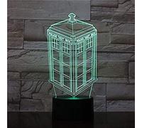 3D Illusion Lamp Tardis Callboy Lamp 3D Night Light Children Child Gift for Newborn Phone Booth Police Box Decorative Lamp Doctor Who Lamp 16 Colors