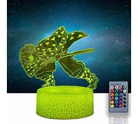 3D Illusion Led Night Lamp Agatsuma Zenitsu Demon Slayer Baby Night Light Toys for Boys, 7 Year Old Boy Gifts, Boy Gift Age 7 6 5 4 3