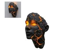 3D Illusion LED Wall Sconce Gifts, Cracked Soul Wall Light, Gothic Home Halloween Decor Accent Lighting, Shattered Glass Effect Light Fixture for Bedroom, Living Room, Bar, Cafe