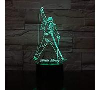3D Illusion Light 3D Led Night Light Lamp British Singer Freddie Mercury Figure Nightlight for Office Home Decoration Best Fans Gift