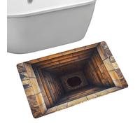 3D Illusion Rug - Comfortable Plush Pad, Hole Design Kitchen Floor Mat 2D Flat Visual Effect | Slip Resistant Easy Clean Carpet for Indoor Outdoor Home Kitchen Garden Workplace Shower Tub Apartment