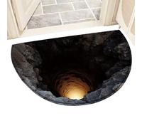 3D Illusion Rug: Washable Velvet Rug, Realistic Design With Hole Effect, Decorative Floor Mat, Bathroom Decor Textile | Optical Illusions Rugs