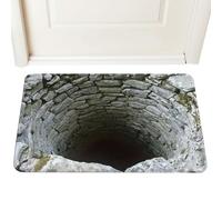 3D Illusions Design Non-Slip Door Mat with Hole Illusion as Door Mat