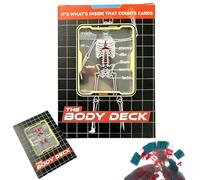 3D Image Educational Playing Cards, The Poker for Magic Games, Funny Transparent Human Anatomy Playing Cards, Decks of Translucent Playing Card for Med Students