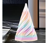 3D Impossible Cone, spirals Cone Fidget Toy, Pass Through Pyramid Fidget Toy, Illusion Art Model Decoration, 3d Printed Toys For Stress & anxietys Relaxing, miniis Desktop Decor (Rainbow)