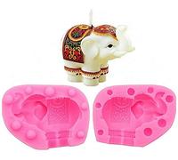 3D Indian Elephant Silicone Mold for Baby Shower, Chocolate, Candy, Jello, Fondant, Candle, Soap, Bath Bomb
