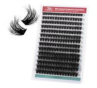 3D Individual Eyelashes Lash Clusters Kit D Curl Eyelashes Individual Kit Natural Lash Extension Kit with Russian Cluster Lashes Glue Bond and Seal and Lash Tweezers Mix 8-16mm（100P）