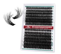 3D Individual Eyelashes Lash Clusters Kit D Curl Eyelashes Individual Kit Natural Lash Extension Kit with Russian Cluster Mix 10-20mm（40+50P）