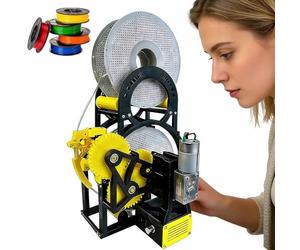 3D Industrial Filament Respooler, Electric 3D Printer Winder Machine with Metal Linear Rail, Wrap Neatly Without Tangling, Modular Design and 1kg Spool Rewinder, for Printing Enthusiasts