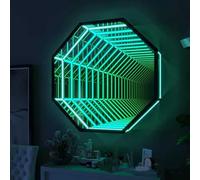 3D Infinity Mirror LED Tunnel Lamp - Color-Changing Wall Light with App Remote Control, Decorative Night Lighting for Home & Bar