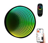 3D Infinity Mirror Light, RGB Color Changing Wall Art for Home Decorations, LED Wall Hanging Lights for Movie Nights and Birthday Parties, Octagon Design