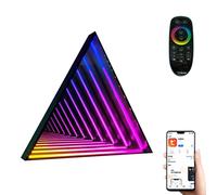 3D Infinity Mirror Light, RGB Color Changing Wall Art for Home Decorations, LED Wall Hanging Lights for Movie Nights and Birthday Parties, Octagon Design