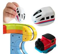 3D Infinity Track, 2PCS Replacement Magnetic Electric Train Cars, (excluding track) USB Rechargeable Add-On, Electric Trains Gift White+Red