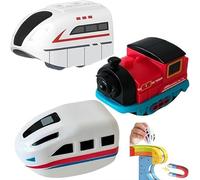 3D Infinity Track, Replacement Electric Train Cars, USB Rechargeable 3D Infinity Add-On Train Car for Flexible Race Tracks,Cannot Operate Alone Tracks & Cable Not Included (3PCS)