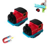 3d Infinity Track Replacement Electric Train Cars, Usb Rechargeable Electric Tain, Compatible With Klickrail Electrictrain Set,cannot Operate Alone,for Use With Tracks Only (Red 2pcs)