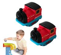 3D Infinity Track,Replacement Magnetic Electric Train Cars for klick Rail,3D Trains Routes with Mix-and-Match Stem Cubes,USB Rechargeable Add-On for Train Set Tracks,Electric Trains Gift (2pcs Red)
