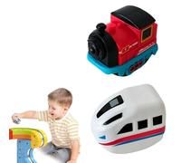 3D Infinity Track Replacement Magnetic Electric Train Cars - USB Rechargeable STEM Cubes Magnetic Tracks Add-On, Compatible with 3D Flexible Race Tracks, Tracks & Cable Not Included (A + B)