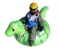 3D Inflatable Dinosaur Snow Tube Sled with Handles for Kids and Adults | Large 67 Inch Dinosaur Design, Heavy-Duty Cold-Resistant PVC (-25°C), Double-Layer Bottom with Reinforced Grip Handles