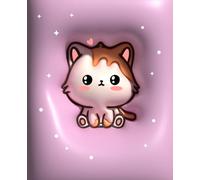 3D Inflated Kawaii Cute Cat Composition Notebook: Adorable 7.5x9.25" Journal for School, College, & Daily Journaling | 110 Lined Pages