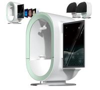 3D Intelligent Skin Analyzer,AI Professional High-Resolution Facial Detection Machine, 13.3-inch Screen, 12 Spectral, 30 Indicators Data Analysis, for Wrinkles Spots Pores Acne Deep Detection Green